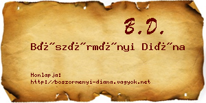 Böszörményi Diána névjegykártya